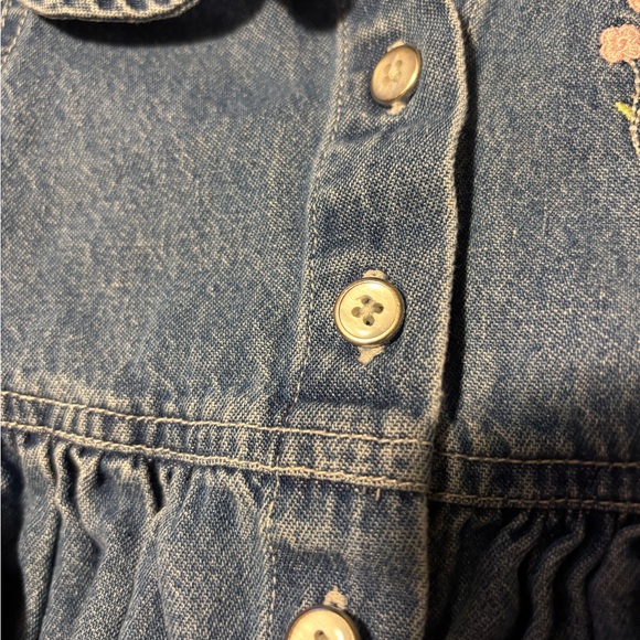 LITTLE LEGENDS VINTAGE Blue Denim Button Down Toddler Dress Size Kids 18M - Picture 3 of 6